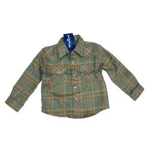 NWT Blue Quail 12M Deer Camp Plaid Pearl Snap
